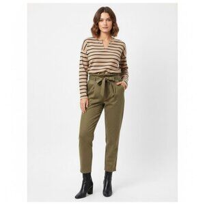 August Sky 90s Grunge Poetcore Muted Goth Sweater Top MEDIUM Mauve Black Striped